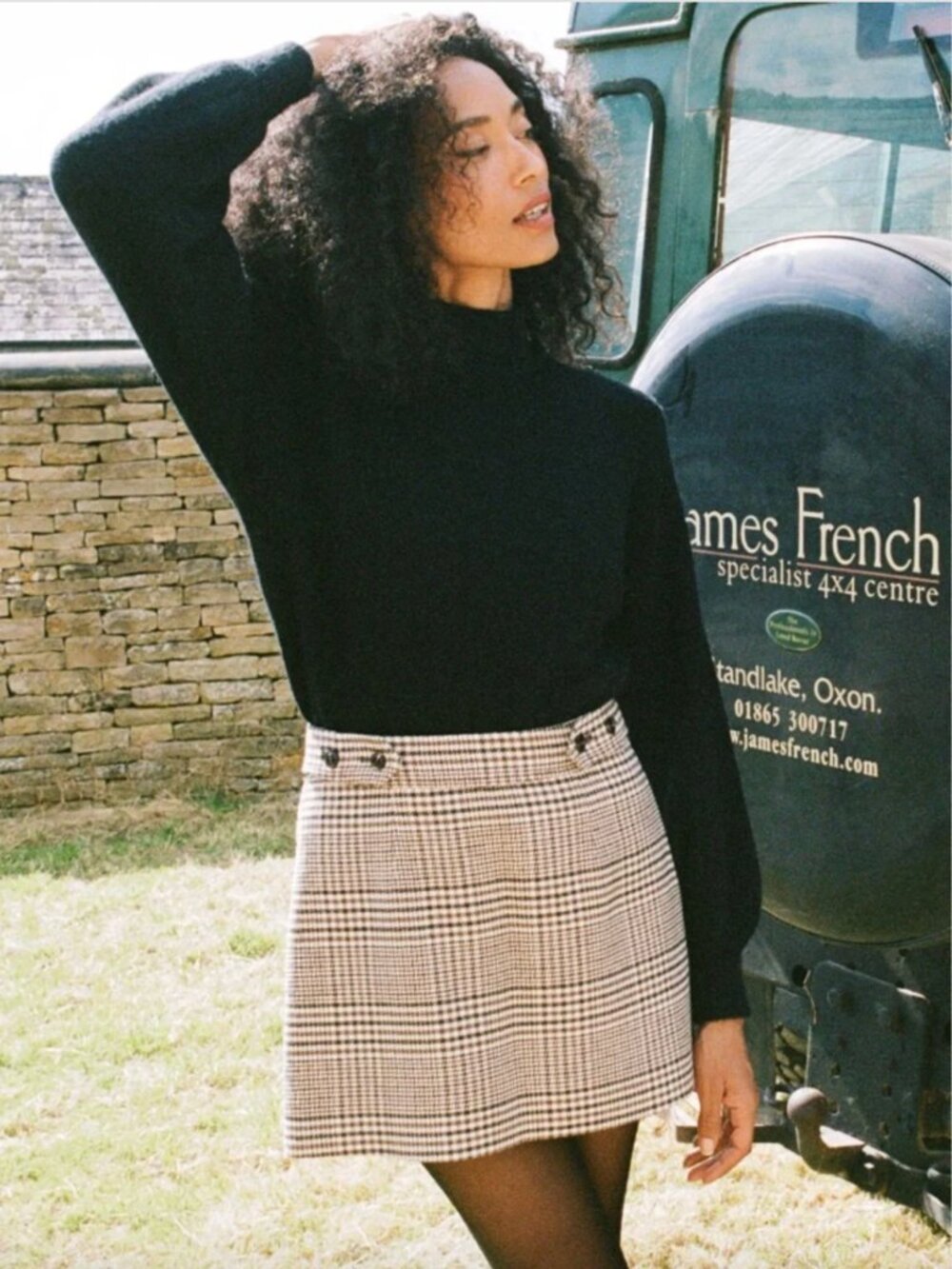 Doen CHIERI SKIRT in SOMMERVILLE CHECK // size 6